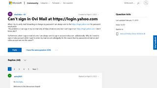 Can't sign in Ovi Mail at https://login.yahoo.com - Microsoft ...