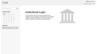 Institutional Login - Open Athens - Ovid