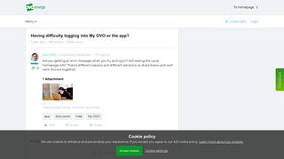 Having difficulty logging into My OVO or the app? | The OVO Forum