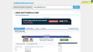 owa.adityabirla.com at WI. BIG-IP logout page - Website Informer