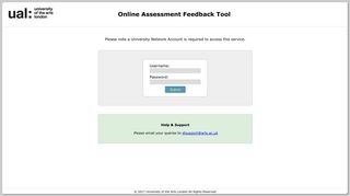 Online Assessment Feedback Tool Please note a University ...