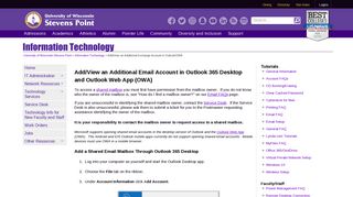 Add/View an Additional Exchange Account in Outlook/OWA - UWSP