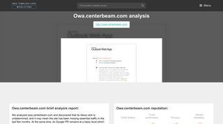Owa Centerbeam. Outlook Web App - Popular Website Reviews