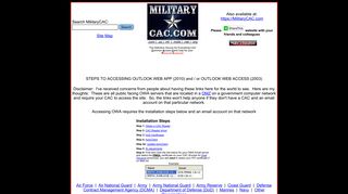 MilitaryCAC's Access your CAC enabled Outlook Web Access / Apps ...