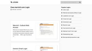 Owa.marriott.com Login | Accedi Owa.marriott.com - loginii