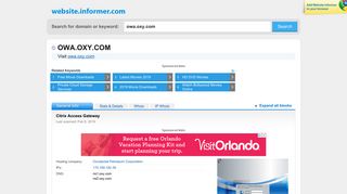 owa.oxy.com at WI. Citrix Access Gateway - Website Informer