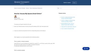 How Do I Access My Queens Email Online? – Queens University of ...