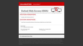 Outlook Web Access (OWA) | Halliburton