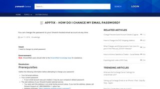 Apptix – How Do I Change My Email Password? - Smarsh Central