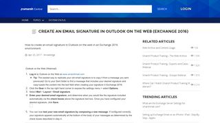 Create an Email Signature in Outlook on the Web (Exchange 2016)