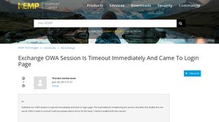 Exchange OWA session is timeout immediately and came to login ...