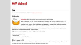 Help – OWA Webmail