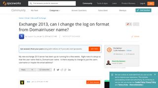 [SOLVED] Exchange 2013, can I change the log on format from Domain ...