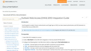 Outlook Web Access (OWA) 2010 Integration Guide - SecureAuth IdP ...