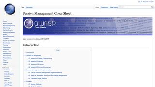 Session Management Cheat Sheet - OWASP