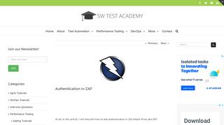 Authentication in ZAP - Software Test Academy