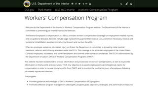 Workers' Compensation Program | U.S. Department of the Interior
