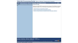 Web Bill Processing Portal - Forms & Links - OWCP.dol.acs-inc.com