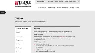 OWLbox | Temple ITS - Temple University