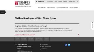 OWLbox Development Site | Temple ITS