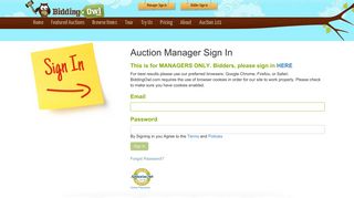 Sign-In - Auction and Fundraiser Management Software for Non-Profits