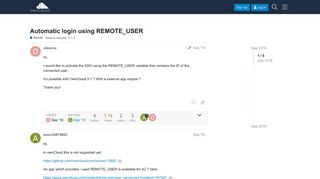 Automatic login using REMOTE_USER - Server - ownCloud Central