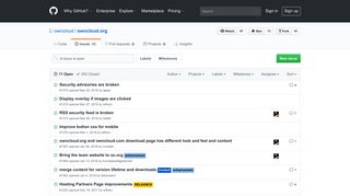 Issues · owncloud/owncloud.org · GitHub