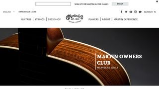 Owners Club Login - Martin Guitar