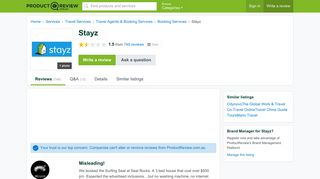 Stayz Reviews - ProductReview.com.au
