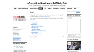 Email - Information Services ~ Self Help Site - Ohio Wesleyan University