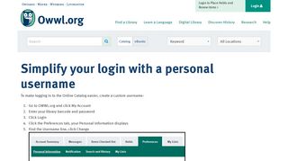 Simplify your login with a personal username | Owwl