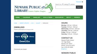 Newark Public Library - OWWL2GO