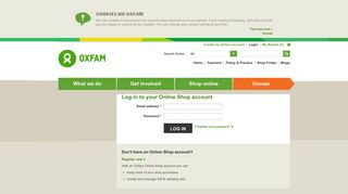 Log in to your Online Shop account | Oxfam GB | Shop