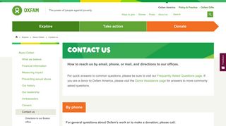 Contact us | Oxfam America