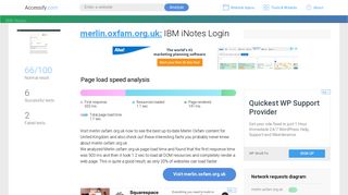 Access merlin.oxfam.org.uk. IBM iNotes Login
