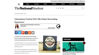 Glastonbury Festival 2013: My Oxfam Stewarding Experience – The ...