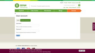 User account | Oxfam International