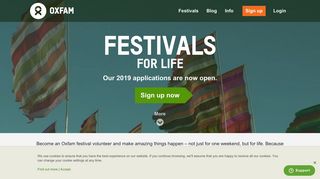 Sign up to volunteer at a festival | Oxfam GB