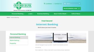 Internet Banking - Oxford Bank & Trust