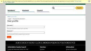 User account | Oxfordshire County Council
