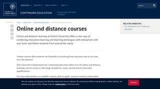 Online and distance courses | University of Oxford