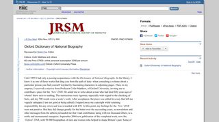 Oxford Dictionary of National Biography - NCBI - NIH