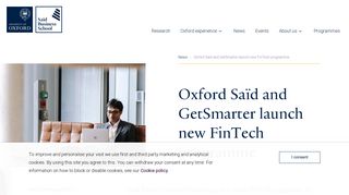 Oxford Saïd and GetSmarter launch new FinTech programme | Saïd ...
