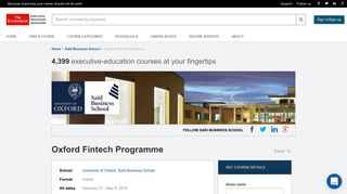 Oxford Fintech Programme | Saïd Business School - Executive ...
