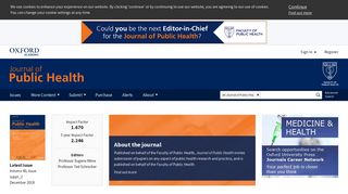 Journal of Public Health | Oxford Academic - Oxford Journals