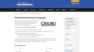 Oxford Life Insurance Company Annuities | New Horizons Insurance ...