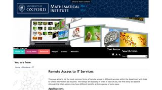 Remote Access to IT Services | Mathematical Institute