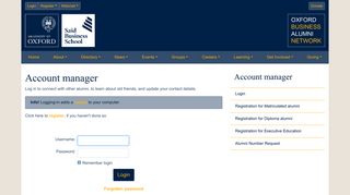 Login page - OBA Network - University of Oxford - Oxford Business ...