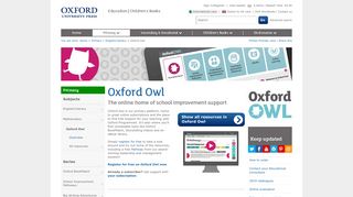 Oxford Owl Primary School Improvement - Oxford University Press