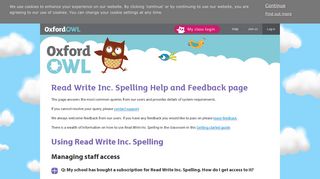 Read Write Inc. Spelling - Oxford Owl